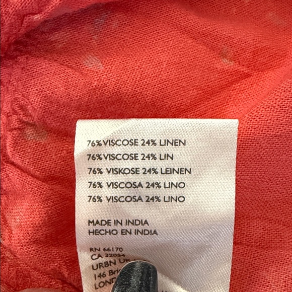 Free People Nova Guava Coral Combo Floral Elastic Waist Tiered Maxi Skirt - Picture 4 of 4